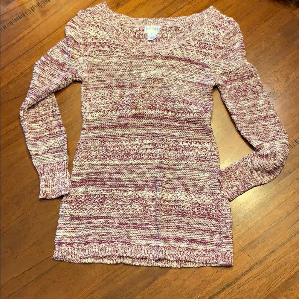 Motherhood maternity marled cranberry sweater